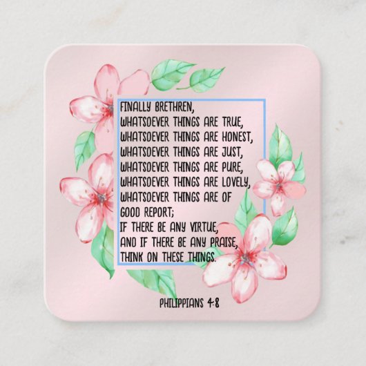 Gospel Tract Kaart Vierkante Visitekaartje (Voorkant)