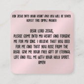 Gospel Tract Kaart Vierkante Visitekaartje (Achterkant)