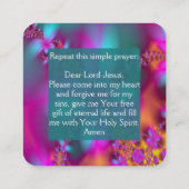 Gospel Tract Kaart Vierkante Visitekaartje (Achterkant)