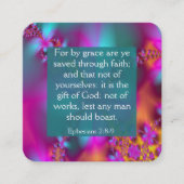 Gospel Tract Kaart Vierkante Visitekaartje (Voorkant)