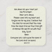 Gospel Tract Kaart Vierkante Visitekaartje (Achterkant)