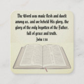 Gospel Tract Kaart Vierkante Visitekaartje (Voorkant)