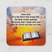 Gospel Tract Kaart Vierkante Visitekaartje (Voorkant)