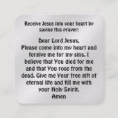 Gospel Tract Kaart Vierkante Visitekaartje (Achterkant)