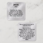 Gospel Tract Kaart Vierkante Visitekaartje (Voorkant / Achterkant)