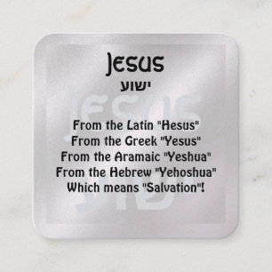 Gospel Tract Kaart Vierkante Visitekaartje