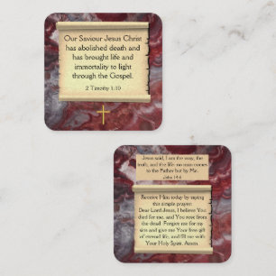 Gospel Tract Kaart Vierkante Visitekaartje