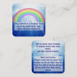 Gospel Tract Kaart Vierkante Visitekaartje