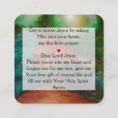 Gospel Tract Kaart Vierkante Visitekaartje (Achterkant)