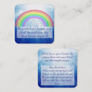 Gospel Tract Kaart Vierkante Visitekaartje