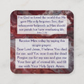 Gospel Tract Kaart Vierkante Visitekaartje (Achterkant)