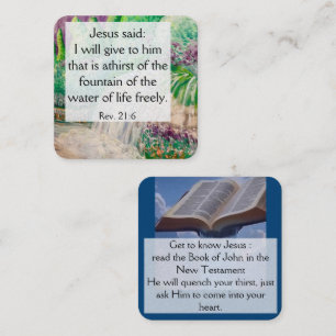 Gospel Tract Kaart Vierkante Visitekaartje