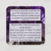 Gospel Tract Kaart Vierkante Visitekaartje (Achterkant)