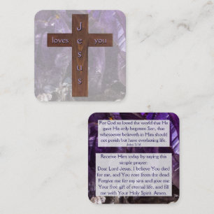 Gospel Tract Kaart Vierkante Visitekaartje