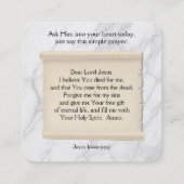 Gospel Tract Kaart Vierkante Visitekaartje (Achterkant)