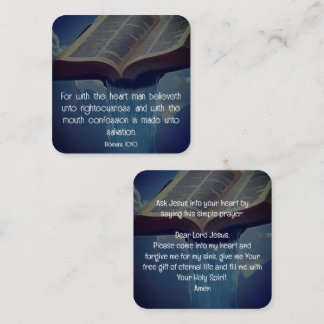 Gospel Tract Kaart Vierkante Visitekaartje