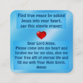 Gospel Tract Kaart Vierkante Visitekaartje (Achterkant)