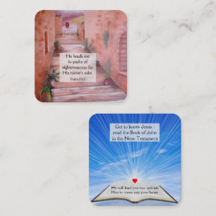 Gospel Tract Kaart Vierkante Visitekaartje