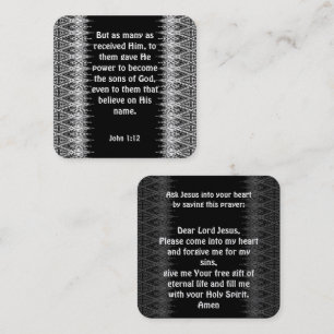 Gospel Tract Kaart Vierkante Visitekaartje