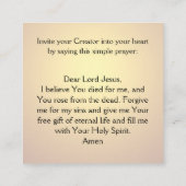 Gospel Tract Kaart Vierkante Visitekaartje (Achterkant)