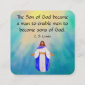 Gospel Tract Kaart Vierkante Visitekaartje (Voorkant)