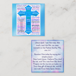 Gospel Tract Kaart Vierkante Visitekaartje