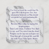 Gospel Tract Kaart Vierkante Visitekaartje (Achterkant)