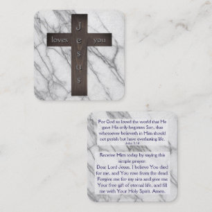 Gospel Tract Kaart Vierkante Visitekaartje