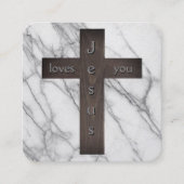 Gospel Tract Kaart Vierkante Visitekaartje (Voorkant)