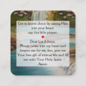 Gospel Tract Kaart Vierkante Visitekaartje (Achterkant)