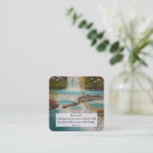 Gospel Tract Kaart Vierkante Visitekaartje (Staand voorkant)