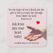 Gospel Tract Kaart Vierkante Visitekaartje (Voorkant)