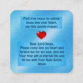 Gospel Tract Kaart Vierkante Visitekaartje (Achterkant)