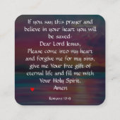 Gospel Tract Kaart Vierkante Visitekaartje (Achterkant)