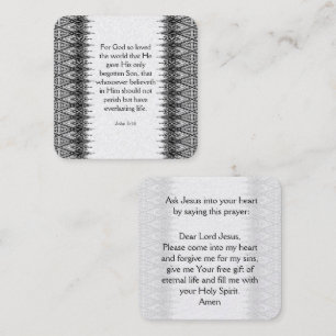 Gospel Tract Kaart Vierkante Visitekaartje