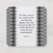 Gospel Tract Kaart Vierkante Visitekaartje (Voorkant)