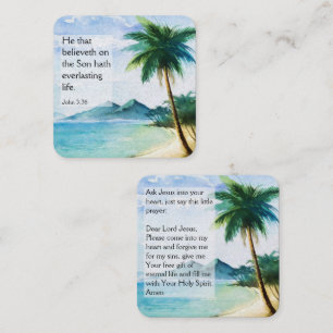 Gospel Tract Kaart Vierkante Visitekaartje