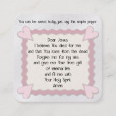 Gospel Tract Kaart Vierkante Visitekaartje (Achterkant)