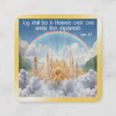 Gospel Tract Kaart Vierkante Visitekaartje (Voorkant)