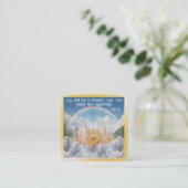 Gospel Tract Kaart Vierkante Visitekaartje (Staand voorkant)