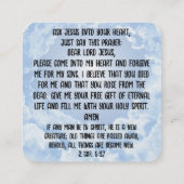 Gospel Tract Kaart Vierkante Visitekaartje (Achterkant)