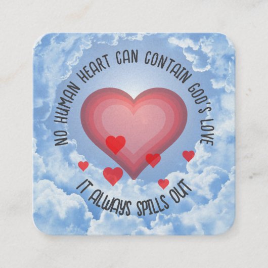 Gospel Tract Kaart Vierkante Visitekaartje (Voorkant)