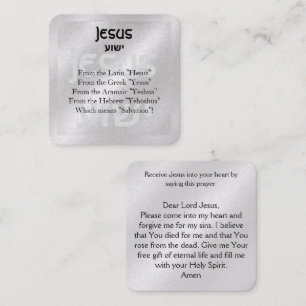 Gospel Tract Kaart Vierkante Visitekaartje