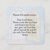 Gospel Tract Kaart Vierkante Visitekaartje (Achterkant)