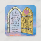 Gospel Tract Kaart Vierkante Visitekaartje (Voorkant)