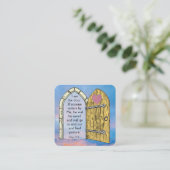 Gospel Tract Kaart Vierkante Visitekaartje (Staand voorkant)