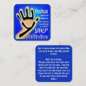 Gospel Tract Kaart Vierkante Visitekaartje (Voorkant / Achterkant)