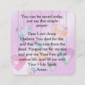 Gospel Tract Kaart Vierkante Visitekaartje (Achterkant)