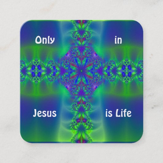 Gospel Tract Kaart Vierkante Visitekaartje (Voorkant)