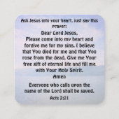 Gospel Tract Kaart Vierkante Visitekaartje (Achterkant)